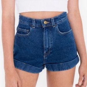 American Apparel High Waisted Denim Shorts